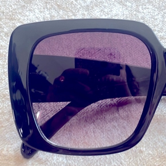 Brand New True Religion Black Oversized Square Sunglasses Purple Gradient Lens main image 4
